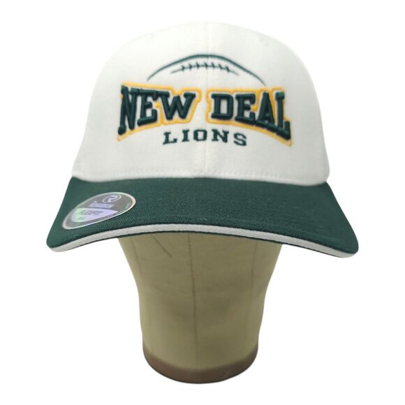 New Deal Lions L/XL Cap Back Mesh Embroidered Logo Flex Fit Trucker Baseball Hat - Picture 10 of 14